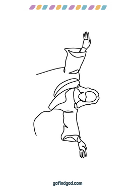 Easter Coloring - Christ Arms