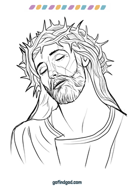 Easter Coloring - Crucified Christ