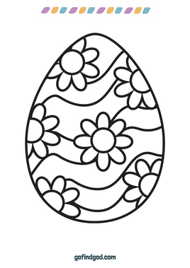 Easter Coloring - Daisy Eggs