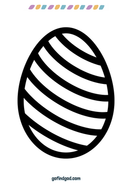 Easter Coloring - Diagonal Egg
