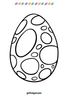 Easter Coloring - Dinosaur Egg