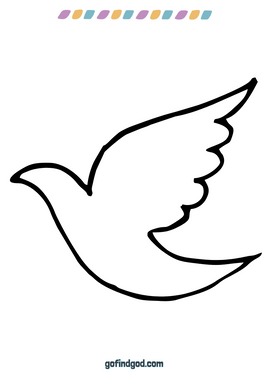 Easter Coloring - Dove