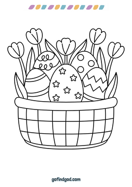 Easter Coloring - Egg Basket