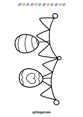 Easter Coloring - Eggs and Bunting