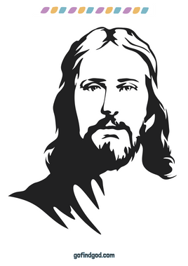 Easter Coloring - Jesus Portrait