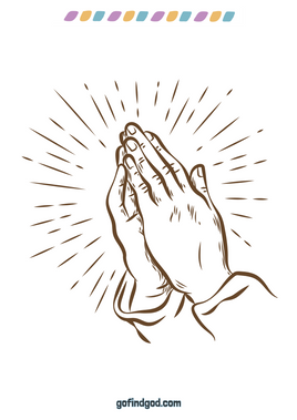 Easter Coloring - Praying Hands
