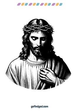 Easter Coloring - Solemn Jesus