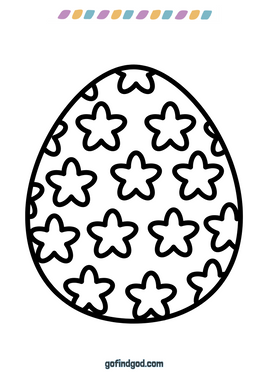 Easter Coloring - Star Egg