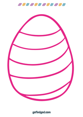 Easter Coloring - Striped Egg Coloring