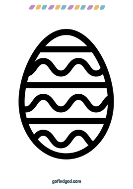 Easter Coloring - Wavy Egg