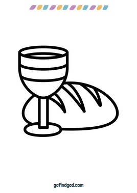 Easter Coloring - Wine and Bread