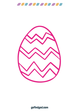 Easter Coloring - Zig Zag Egg