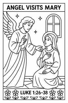 GFG Christmas Coloring - Luke 1 26 38