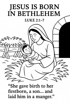 GFG Christmas Coloring -  Luke 2 1 7 D