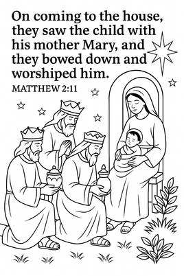 GFG Christmas Coloring - Matthew 2 11