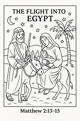 GFG Christmas Coloring - Matthew 2 13 15
