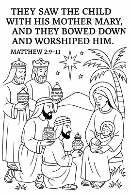 GFG Christmas Coloring - Matthew 2 9 11