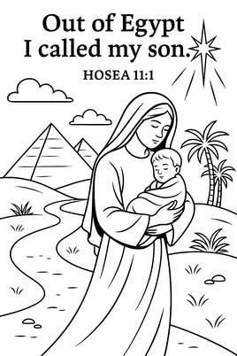 GFG Christmas Coloring - OT -- Hosea 11 1 A
