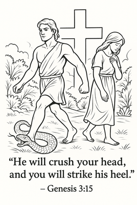 GFG Christmas Coloring - OT - Genesis 3 15 Strike His Heal