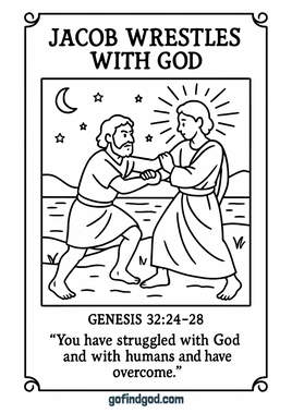 GFG Bible Book Coloring - Genesis 32 24-28