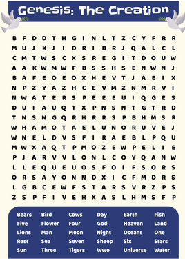 Genesis Wordsearch