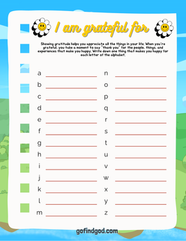 Gratitude Journal for Kids - Gratitude A-Z