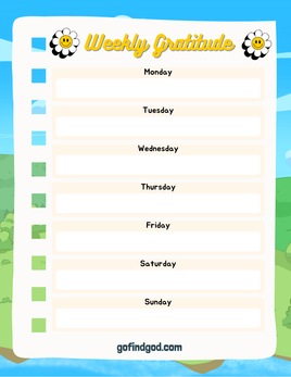 Gratitude Journal for Kids - Weekly Gratitude