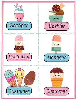 Role-Play - Ice Cream Shop - Shop Labels