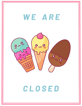 Role-Play - Ice Cream Shop - Closed Sign
