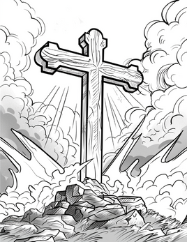 Jesus Carrying the Cross Bible Coloring