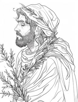 Jesus_met_Olyftak_Bybelkleursel