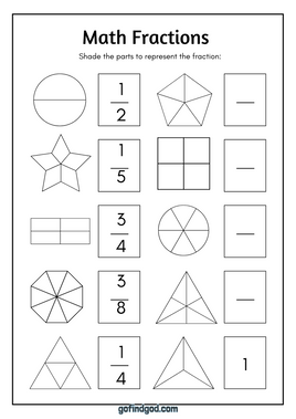 Math Activity Worksheets - Fractions
