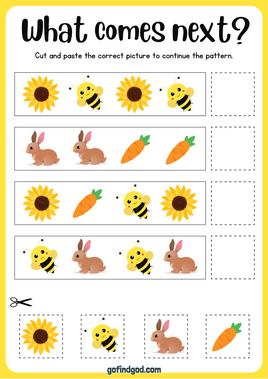 Math Activity Worksheets - What comes next Counting