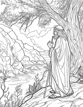 Prophet_in_Meditation_Bible_Coloring