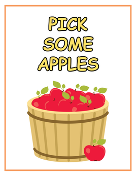 Role-Play - Pizza Shop Theme - Apple Picking Sign