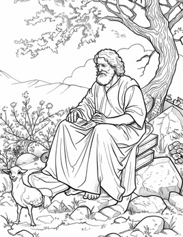 Saint_with_Lamb_and_Books_Bible_Coloring