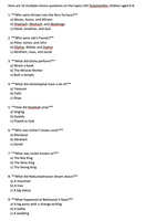 Old Testament Multiple Choice Quizzes (25 in total)