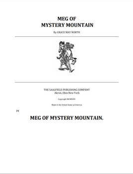 Meg of Mystery Mountain by Grace May North
