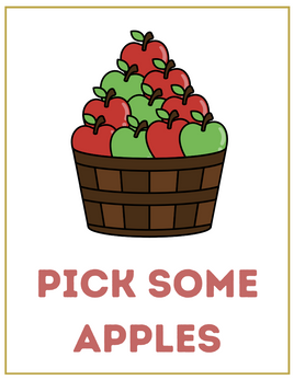 Role-Play - Apple Market Theme - Pick some Apples Sign