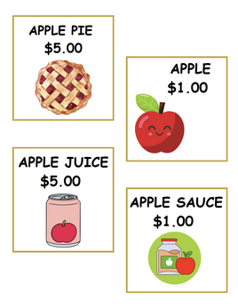 Role-Play - Apple Market Theme - Price List