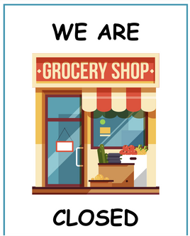 Role-Play - Grocery Shop - Closed Sign