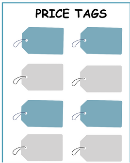 Role-Play - Grocery Shop - Price Tags