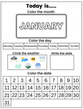 Calender Activities - January
