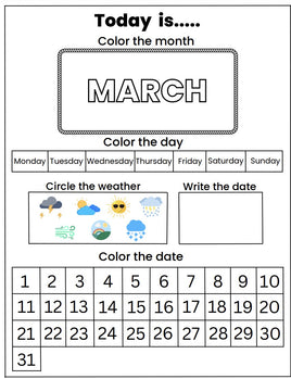 Calender Activities - March