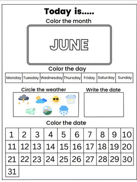 Calender Activities - June