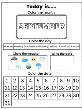 Calender Activities - September