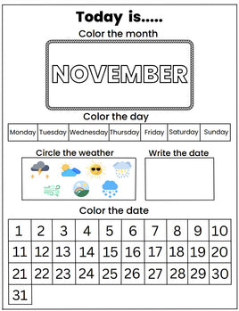 Calender Activities - November