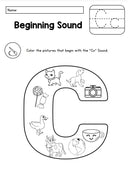 🎨 A-Z Beginning Sounds Alphabet Coloring Set – Fun Phonics Practice!