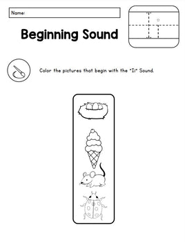 🎨 A-Z Beginning Sounds Alphabet Coloring Set – Fun Phonics Practice!