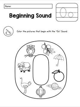🎨 A-Z Beginning Sounds Alphabet Coloring Set – Fun Phonics Practice!